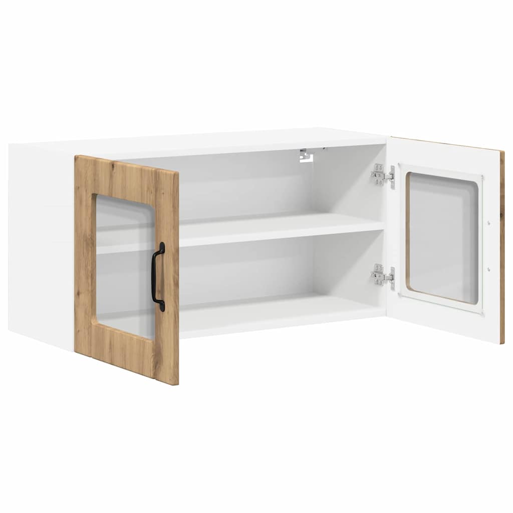 vidaXL Κρεμαστό ντουλάπι κουζίνας με ράφι Artisan Oak 80 x 31 x 40 εκ