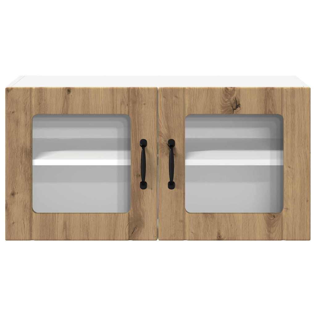 vidaXL Κρεμαστό ντουλάπι κουζίνας με ράφι Artisan Oak 80 x 31 x 40 εκ