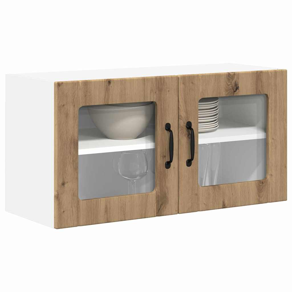 vidaXL Κρεμαστό ντουλάπι κουζίνας με ράφι Artisan Oak 80 x 31 x 40 εκ