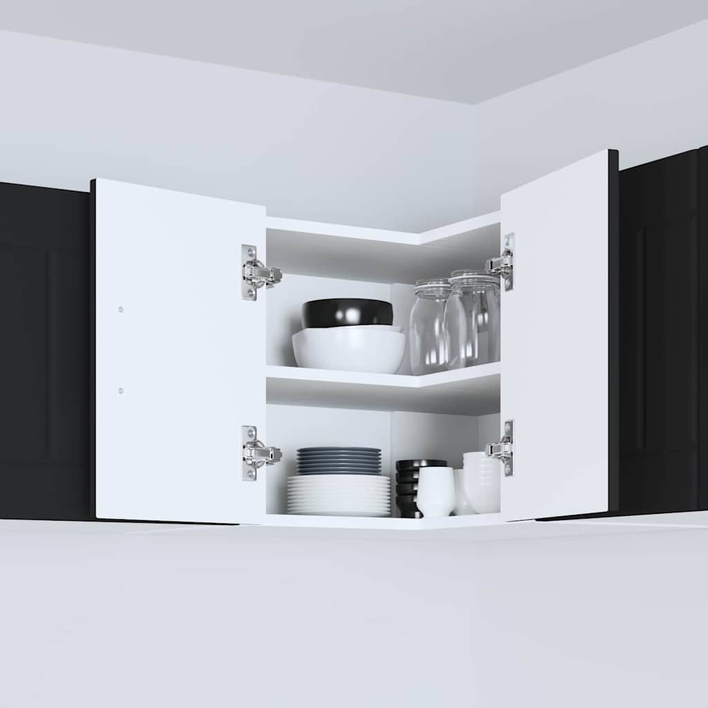 vidaXL Ντουλάπα Κουζίνας Μαύρο 57 x 57 x 40 εκ. Επεξεργασμένο ξύλο