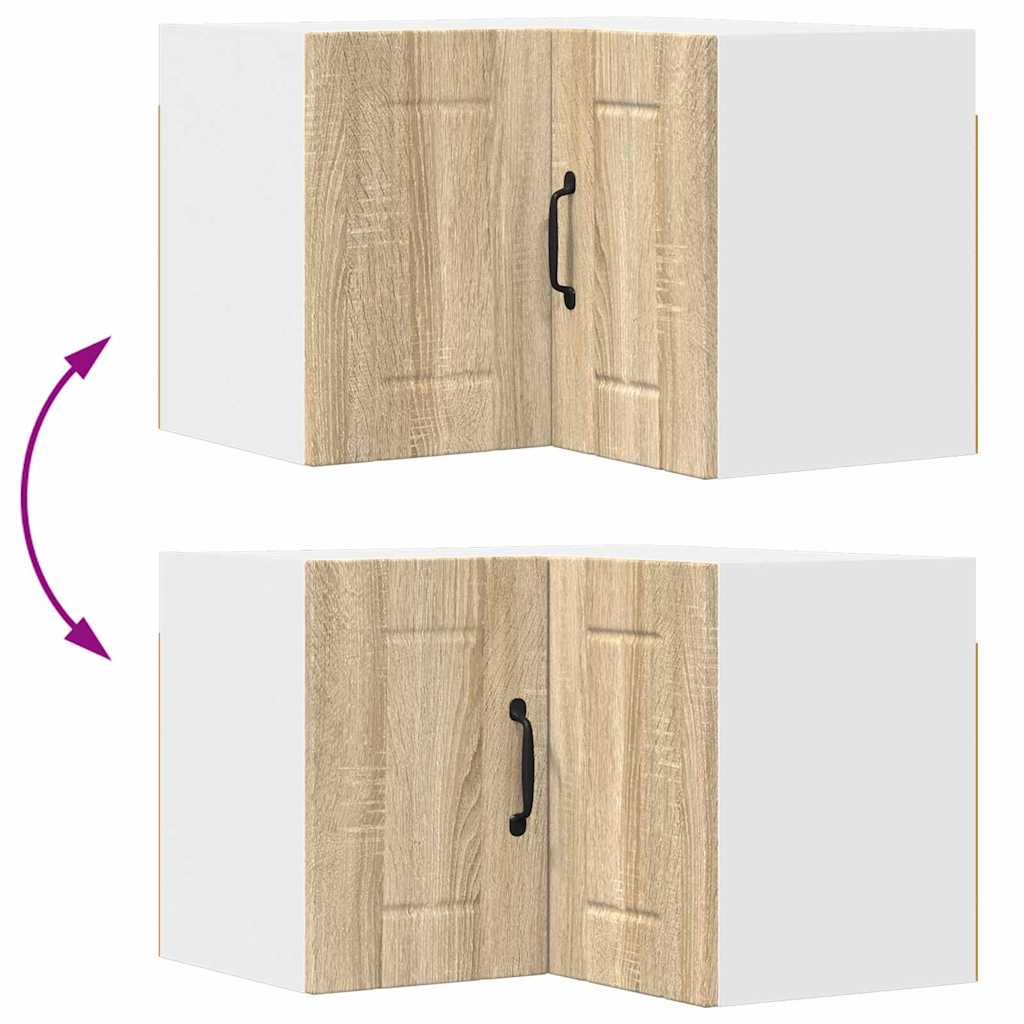 vidaXL Κρεμαστό ντουλάπι κουζίνας με ράφι Δρύς Sonoma 57 x 57 x 40 εκ.