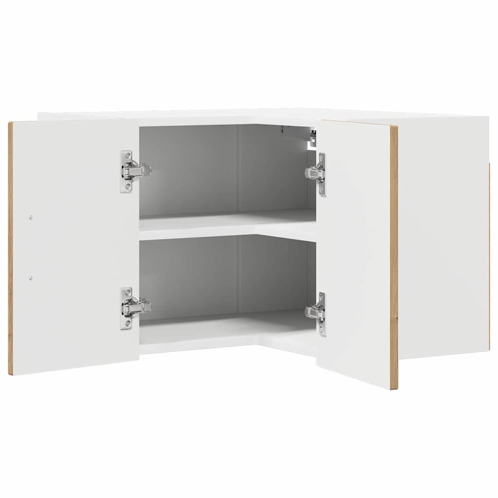 vidaXL Κρεμαστό ντουλάπι κουζίνας με ράφι Artisan Oak 57 x 57 x 40 εκ.