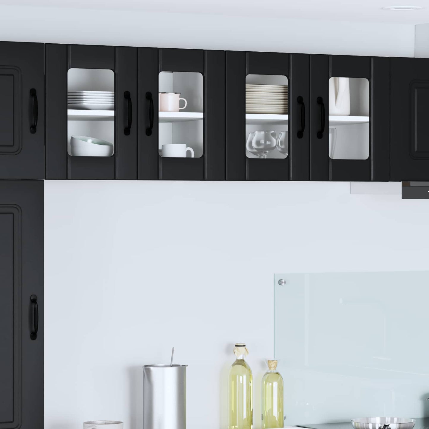 vidaXL Ραφιέρα τοίχου LUCCA Μαύρο 60 x 31 x 40 εκ Επεξεργασμένο Ξύλο