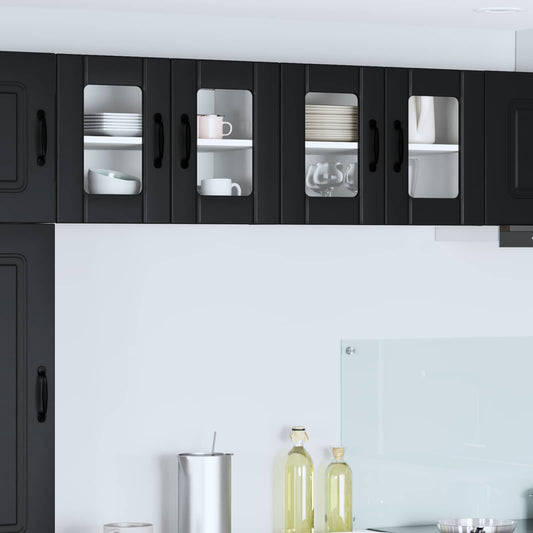 vidaXL Ραφιέρα τοίχου LUCCA Μαύρο 60 x 31 x 40 εκ Επεξεργασμένο Ξύλο