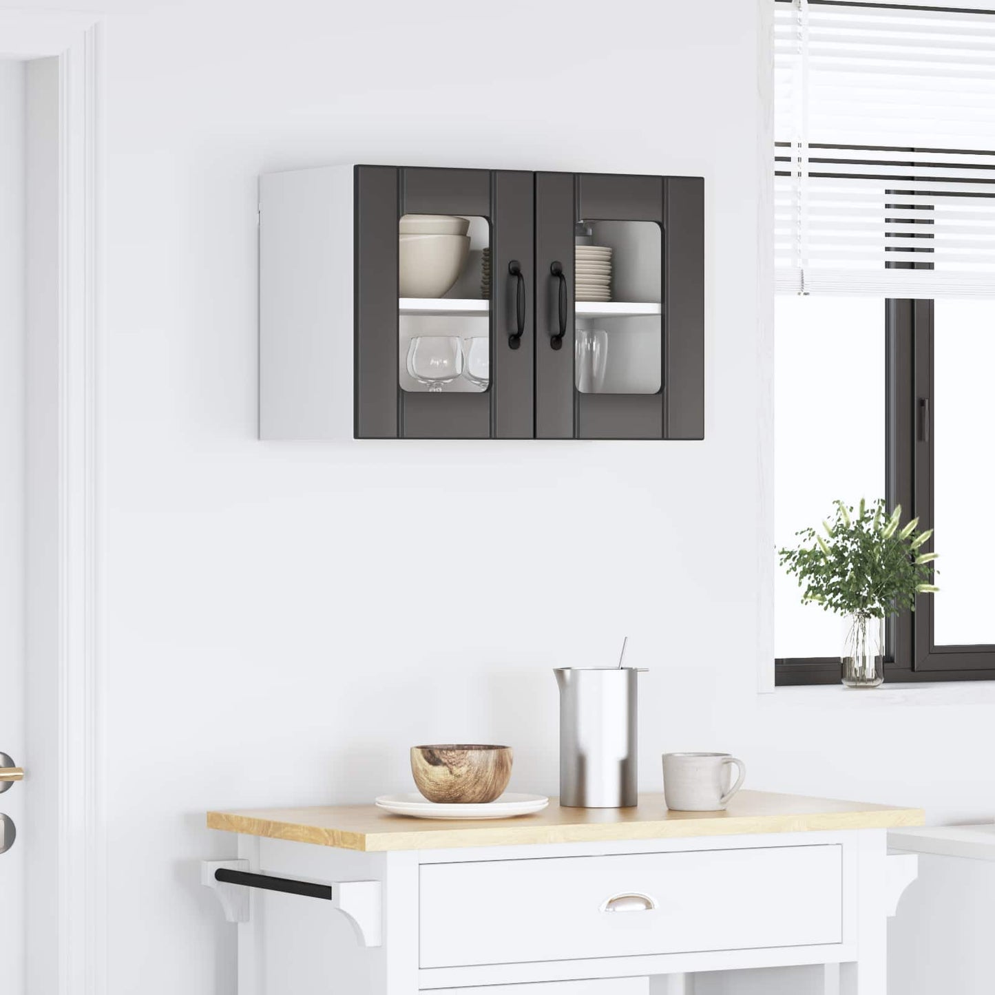 vidaXL Ραφιέρα τοίχου LUCCA Μαύρο 60 x 31 x 40 εκ Επεξεργασμένο Ξύλο
