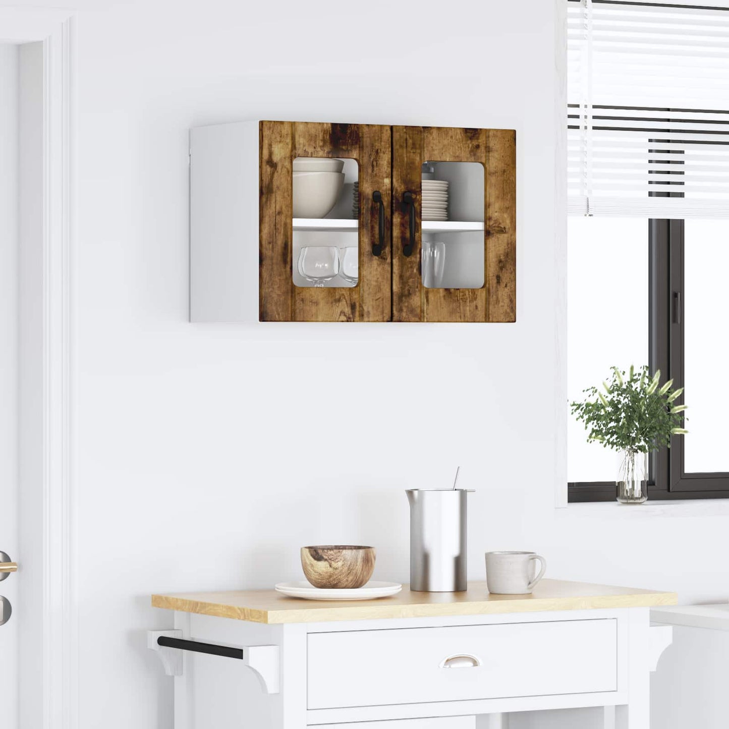 vidaXL Ντουλάπα Κουζίνας Καπνιστό Δρύς 60 x 31 x 40 εκ