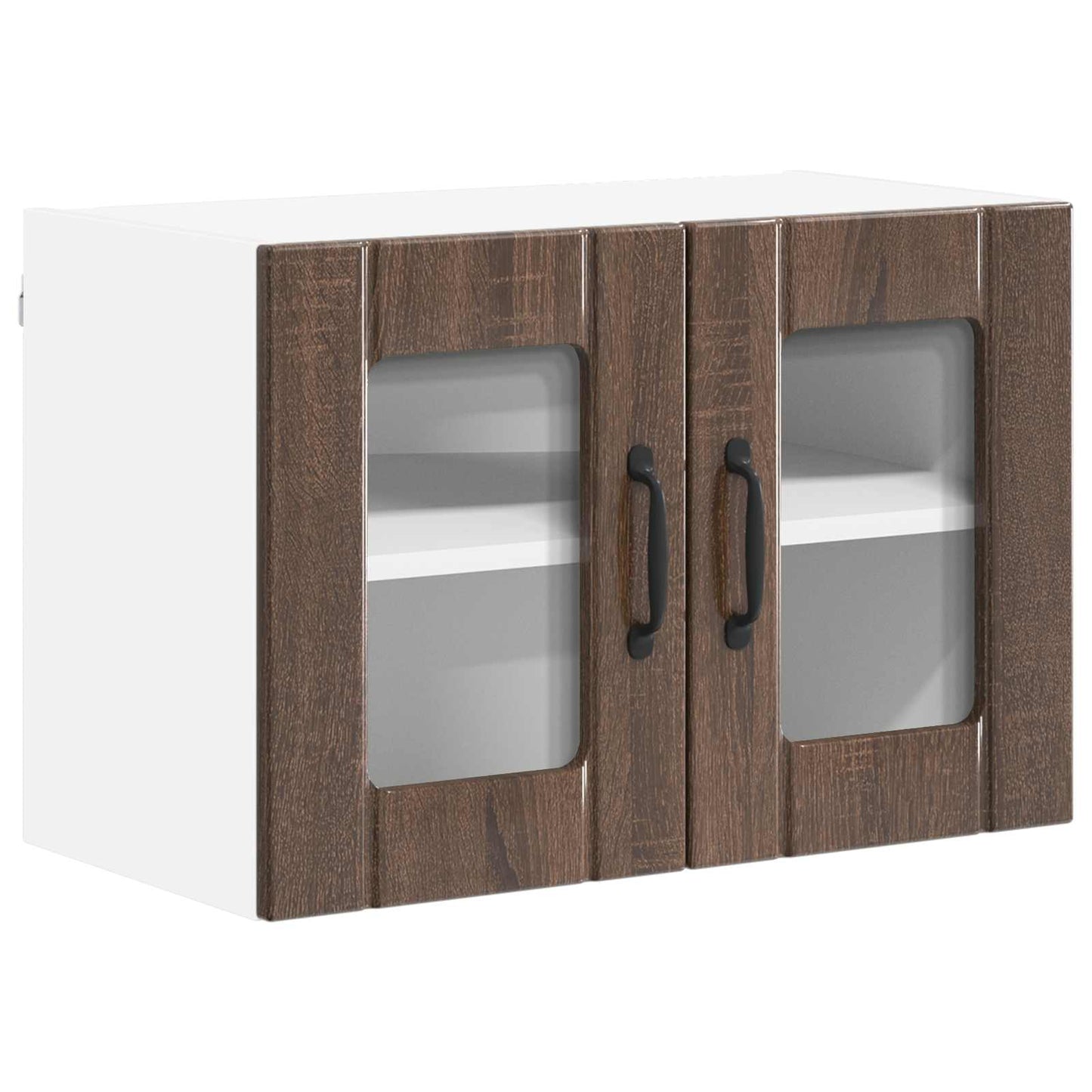 vidaXL Τοίχοι ντουλαπών κουζίνας Επιτοίχιο Lucca 2 pcs Καφέ Ξύλο Δρυός