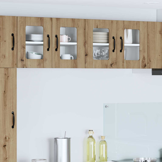 vidaXL Ραφιέρα τοίχου LUCCA 2 pcs Artisan Δρυς Επεξεργασμένο Ξύλο