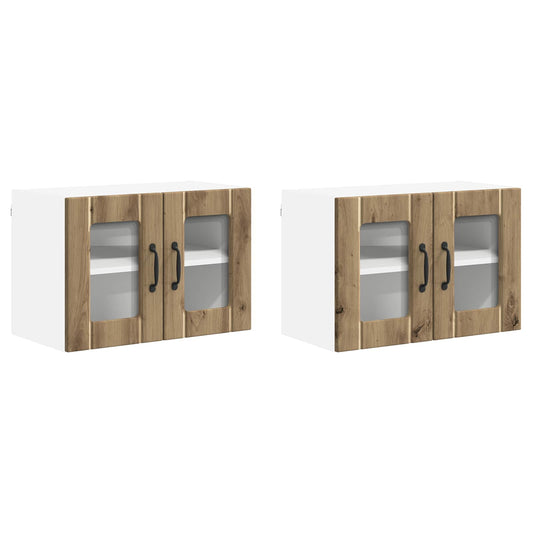vidaXL Ραφιέρα τοίχου LUCCA 2 pcs Artisan Δρυς Επεξεργασμένο Ξύλο