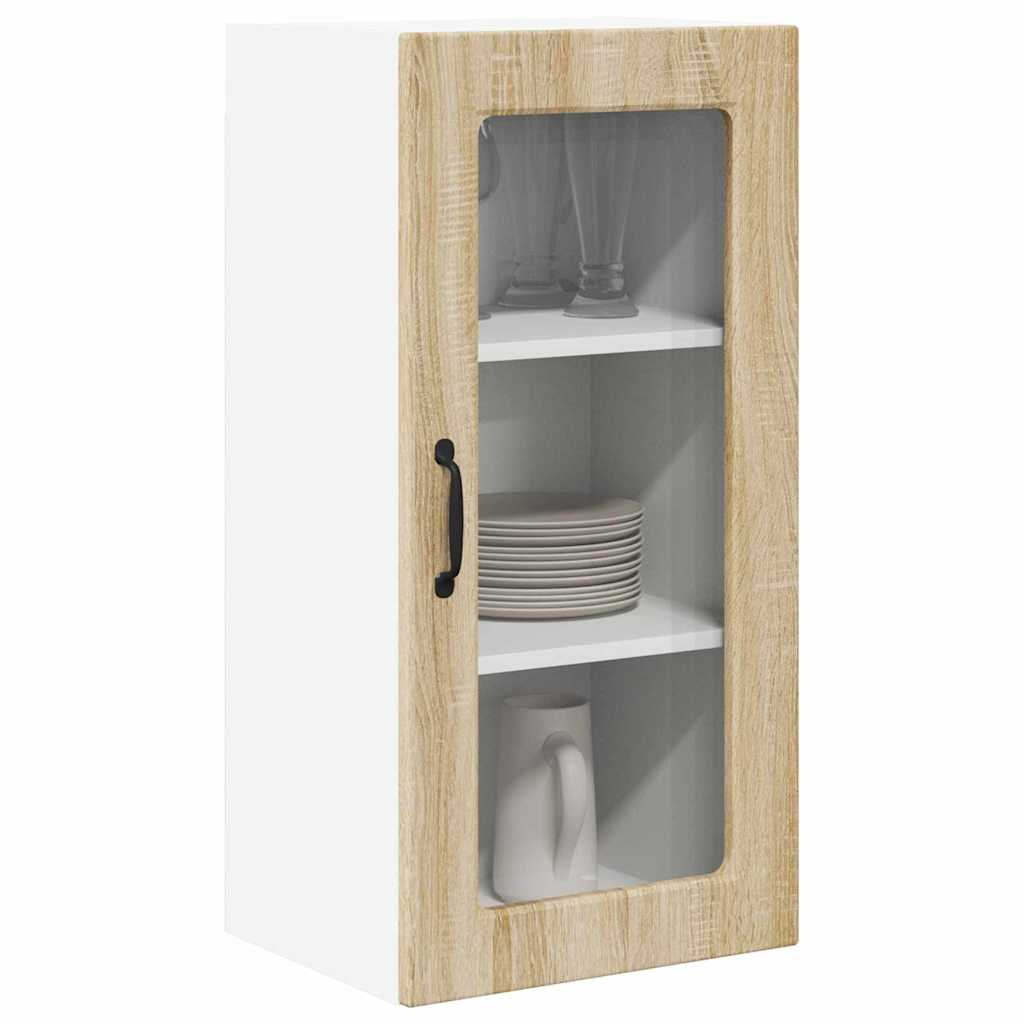 vidaXL Κρεμαστό ντουλάπι κουζίνας 2 pcs Δρύς Sonoma 40 x 31 x 80 εκ.