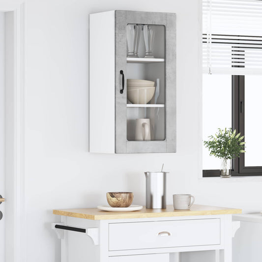 vidaXL Ραφιέρα τοίχου LUCCA Γκρι Σκυροδέματος 40 x 31 x 80 εκ.