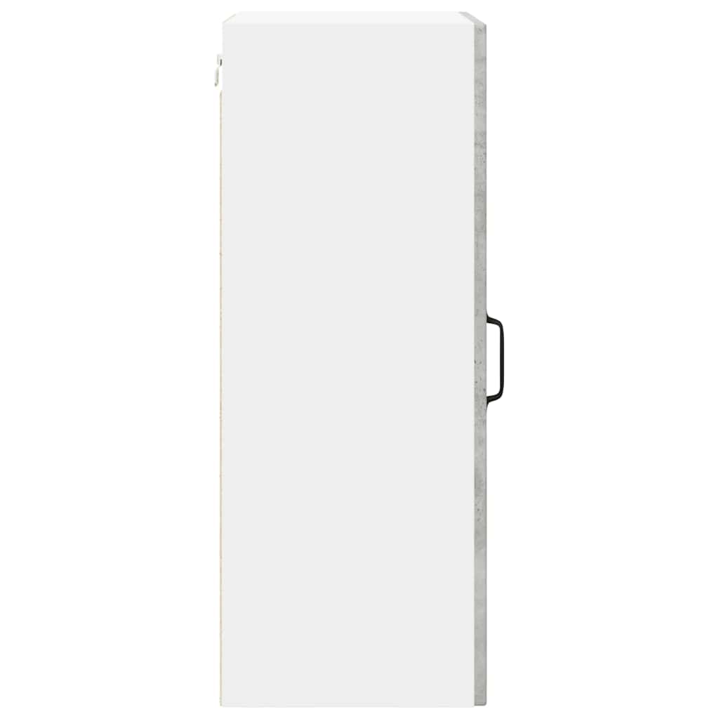 vidaXL Κρεμαστό ντουλάπι κουζίνας με ράφι 2 pcs Σκυρόδεμα Γκρι