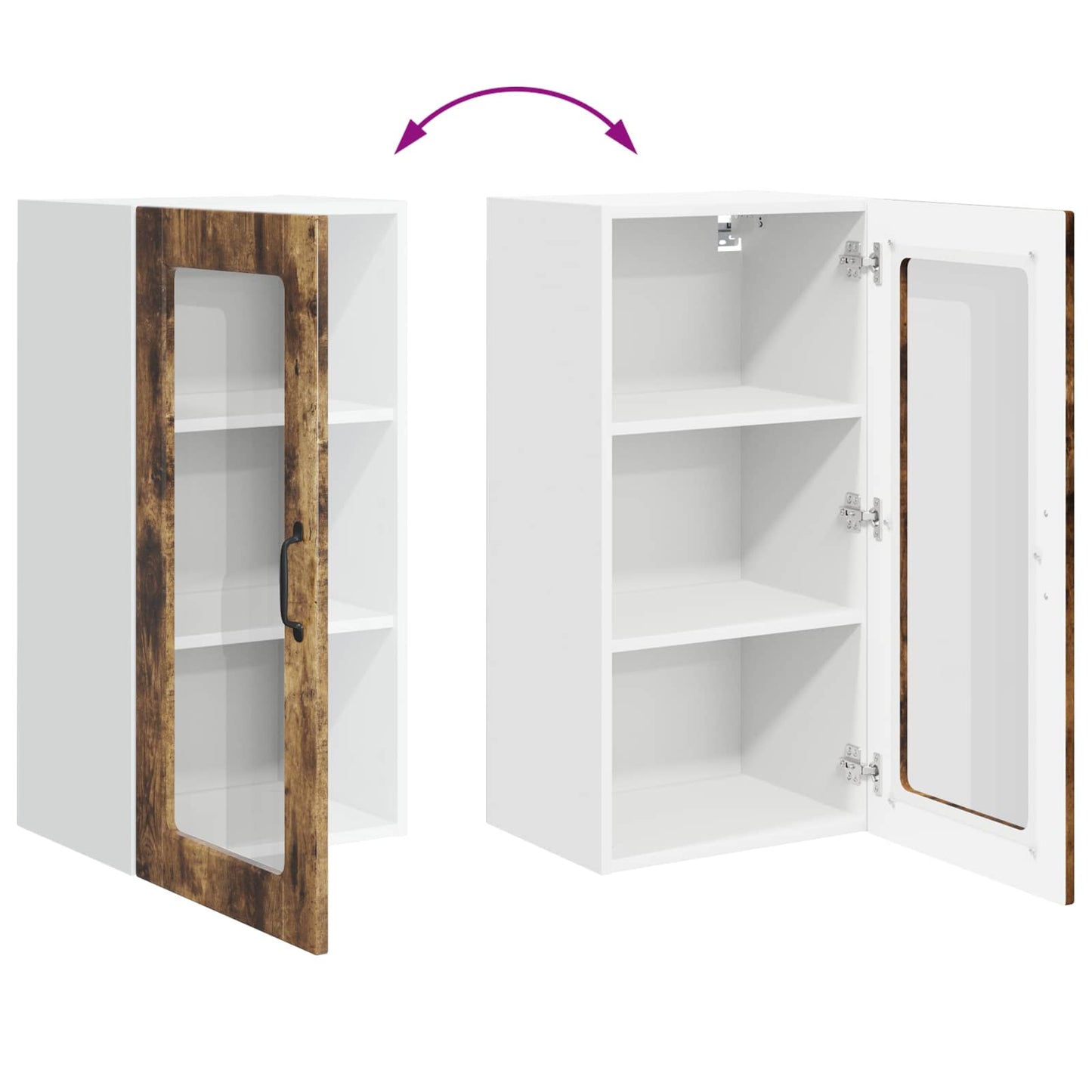 vidaXL Ντουλάπα Κουζίνας Καπνιστό Δρύς 40 x 31 x 80 εκ.