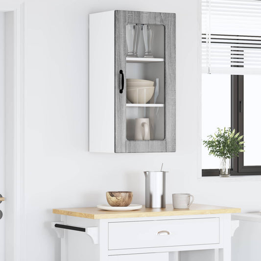 vidaXL Ραφιέρα τοίχου LUCCA Γκρι Sonoma 40 x 31 x 80 εκ.