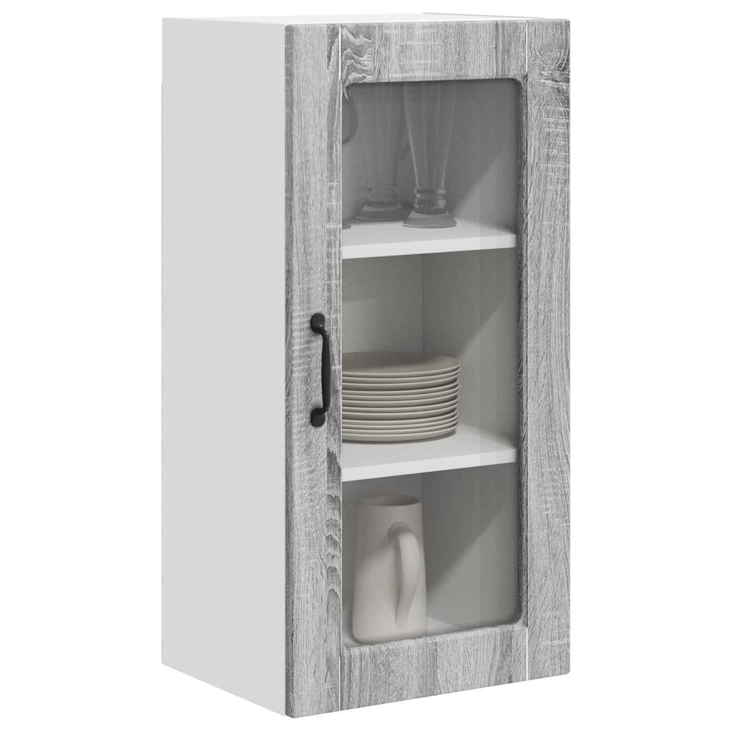 vidaXL Ραφιέρα τοίχου LUCCA Γκρι Sonoma 40 x 31 x 80 εκ.
