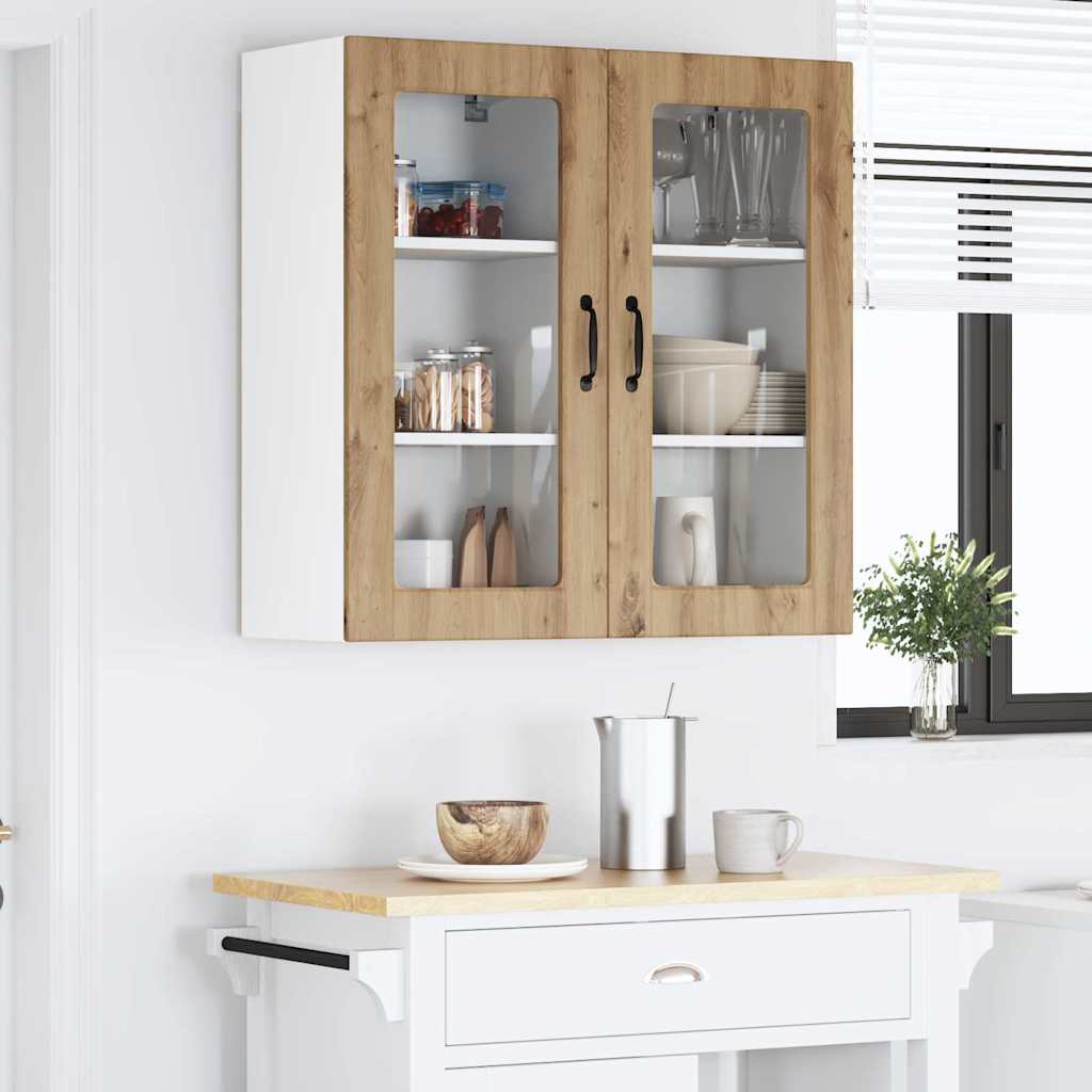 vidaXL Κρεμαστό ντουλάπι κουζίνας 2 pcs Artisan Oak 40 x 31 x 80 εκ.