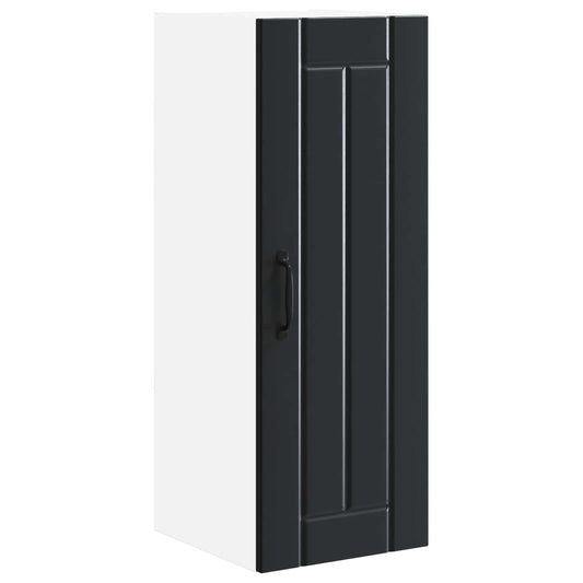 vidaXL Ντουλάπα Τοίχου LUCCA Μαύρο 30 x 31 x 80 εκ. Επεξεργασμένο Ξύλο