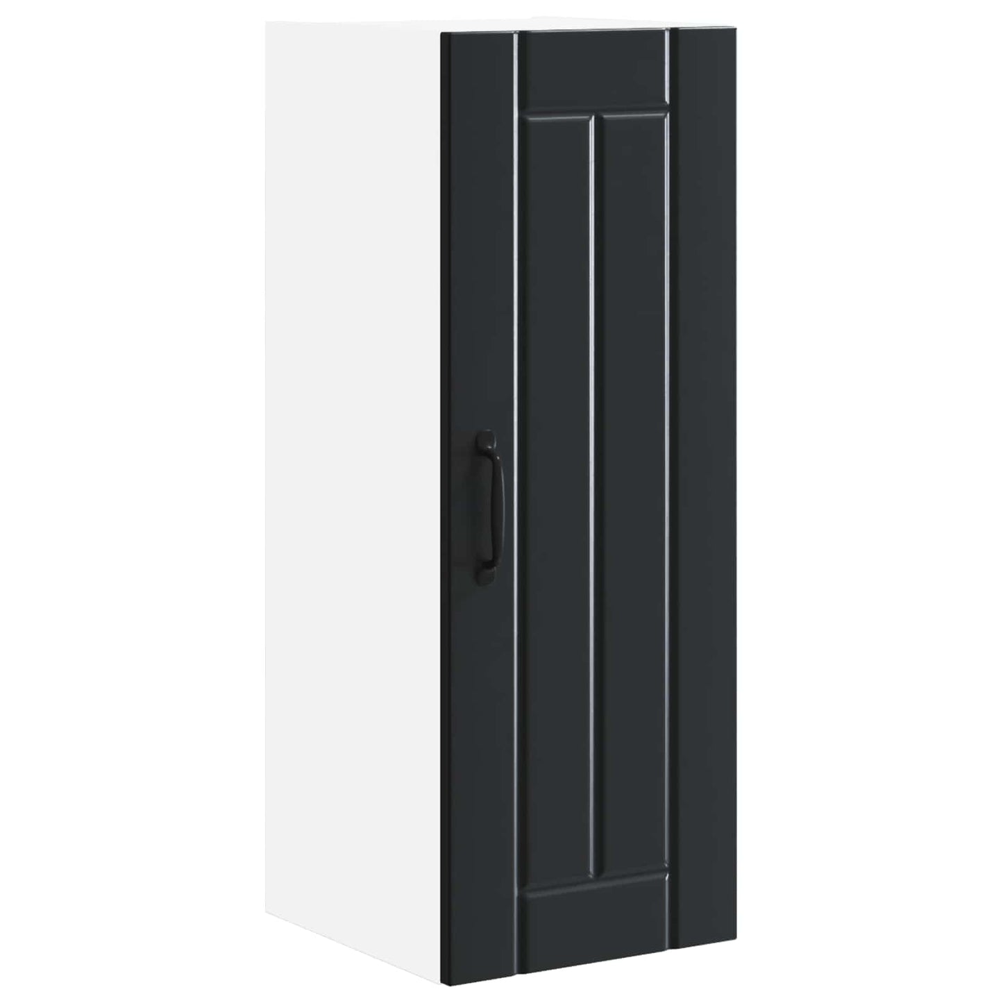 vidaXL Κρεμαστό ντουλάπι κουζίνας με ράφι 2 pcs Μαύρο 30 x 31 x 80 εκ.