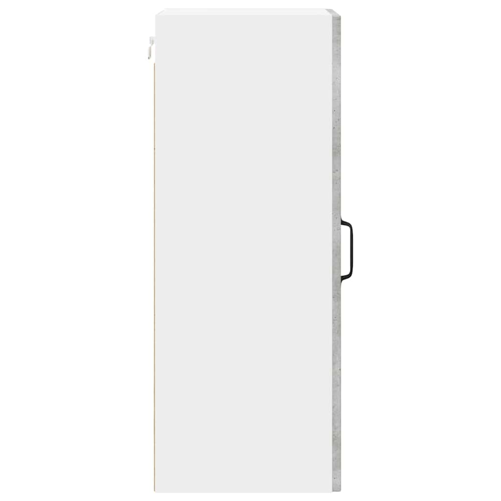 vidaXL Κρεμαστό ντουλάπι κουζίνας με ράφι 2 pcs Σκυρόδεμα Γκρι