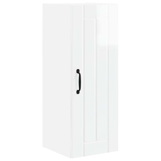 vidaXL Ντουλάπα Τοίχου LUCCA Γυαλιστερό Λευκό 30 x 31 x 80 εκ.