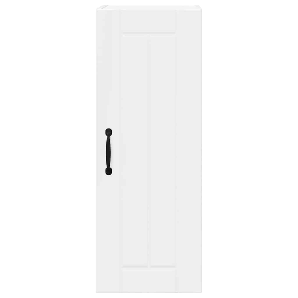 vidaXL Κρεμαστό ντουλάπι κουζίνας με ράφι Υψηλής γυαλάδας λευκό