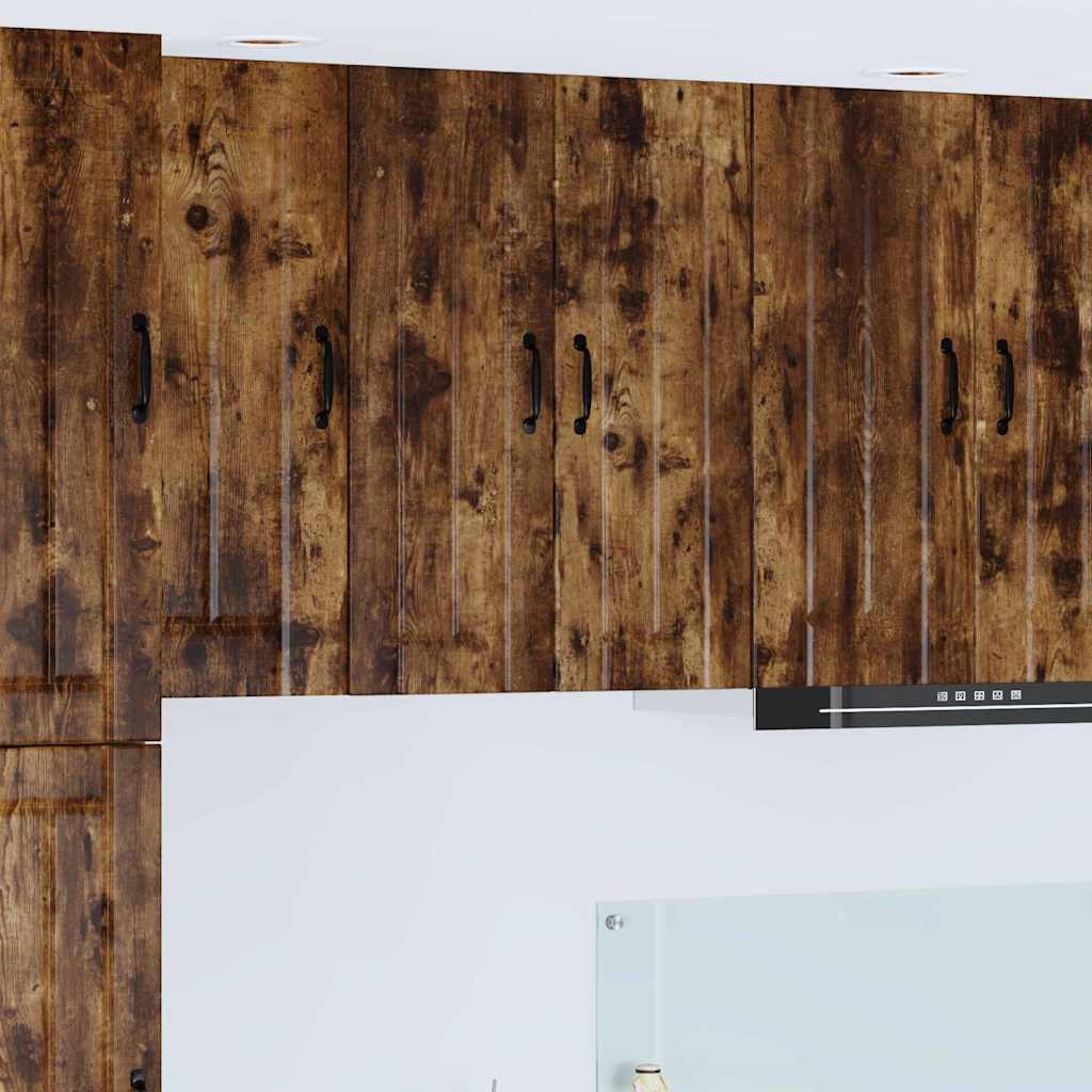 vidaXL Κρεμαστό ντουλάπι κουζίνας 2 pcs Καπνιστό Δρύς 30 x 31 x 80 εκ.