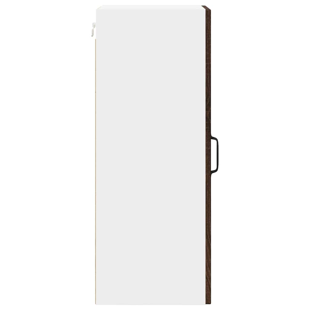 vidaXL Κρεμαστό ντουλάπι κουζίνας με ράφι Καφέ δρυς 30 x 31 x 80 εκ.