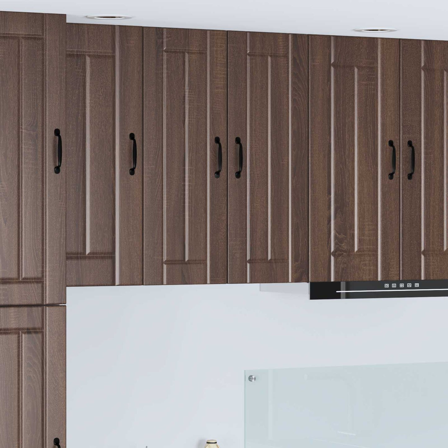 vidaXL Πάνελ πλυντηρίου πιάτων Lucca 2 pcs Καφέ Ξύλο Δρυός