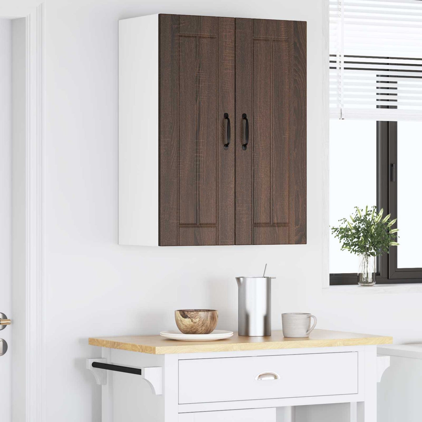 vidaXL Πάνελ πλυντηρίου πιάτων Lucca 2 pcs Καφέ Ξύλο Δρυός