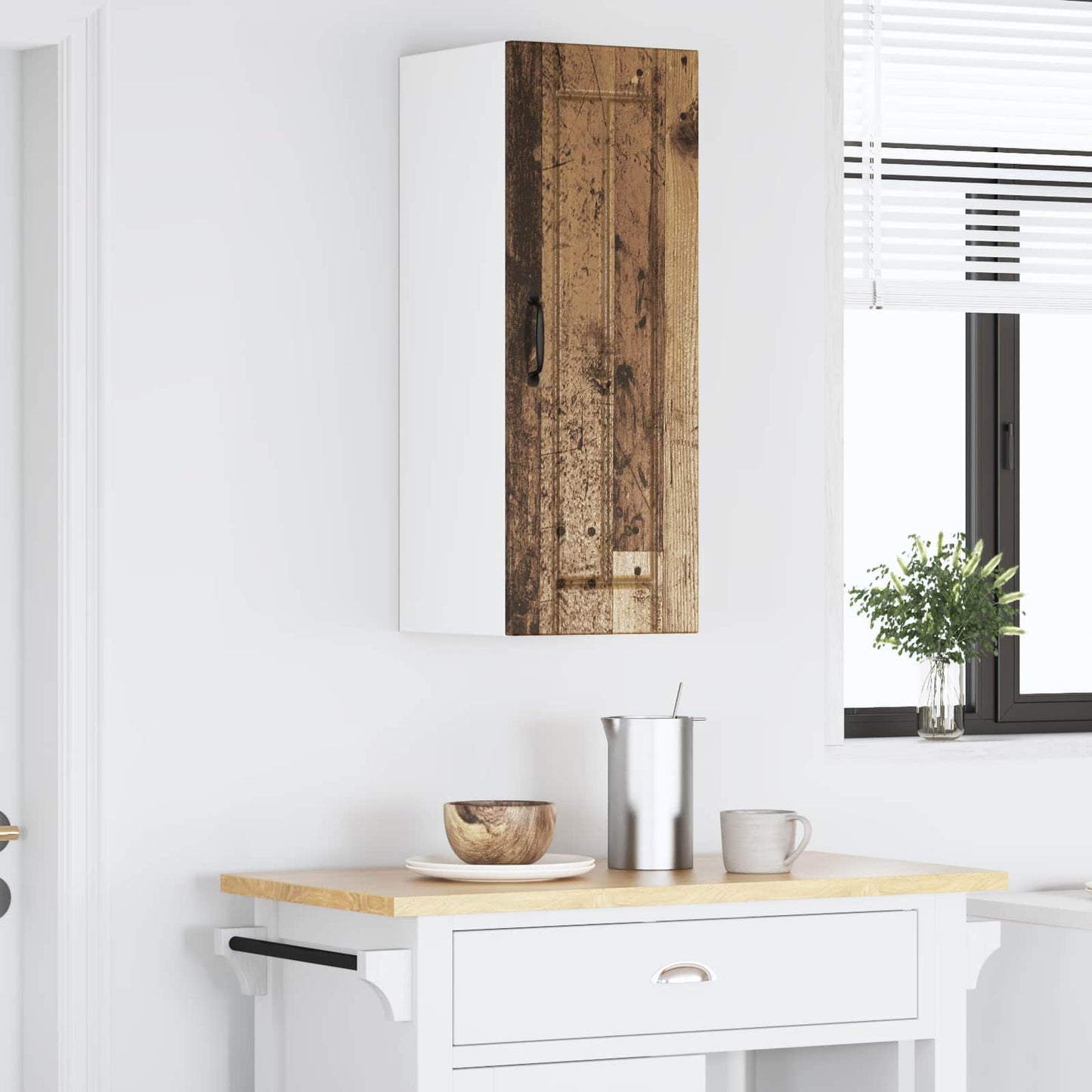 vidaXL Ντουλάπα Κουζίνας Παλιό ξύλο 30 x 31 x 80 εκ.