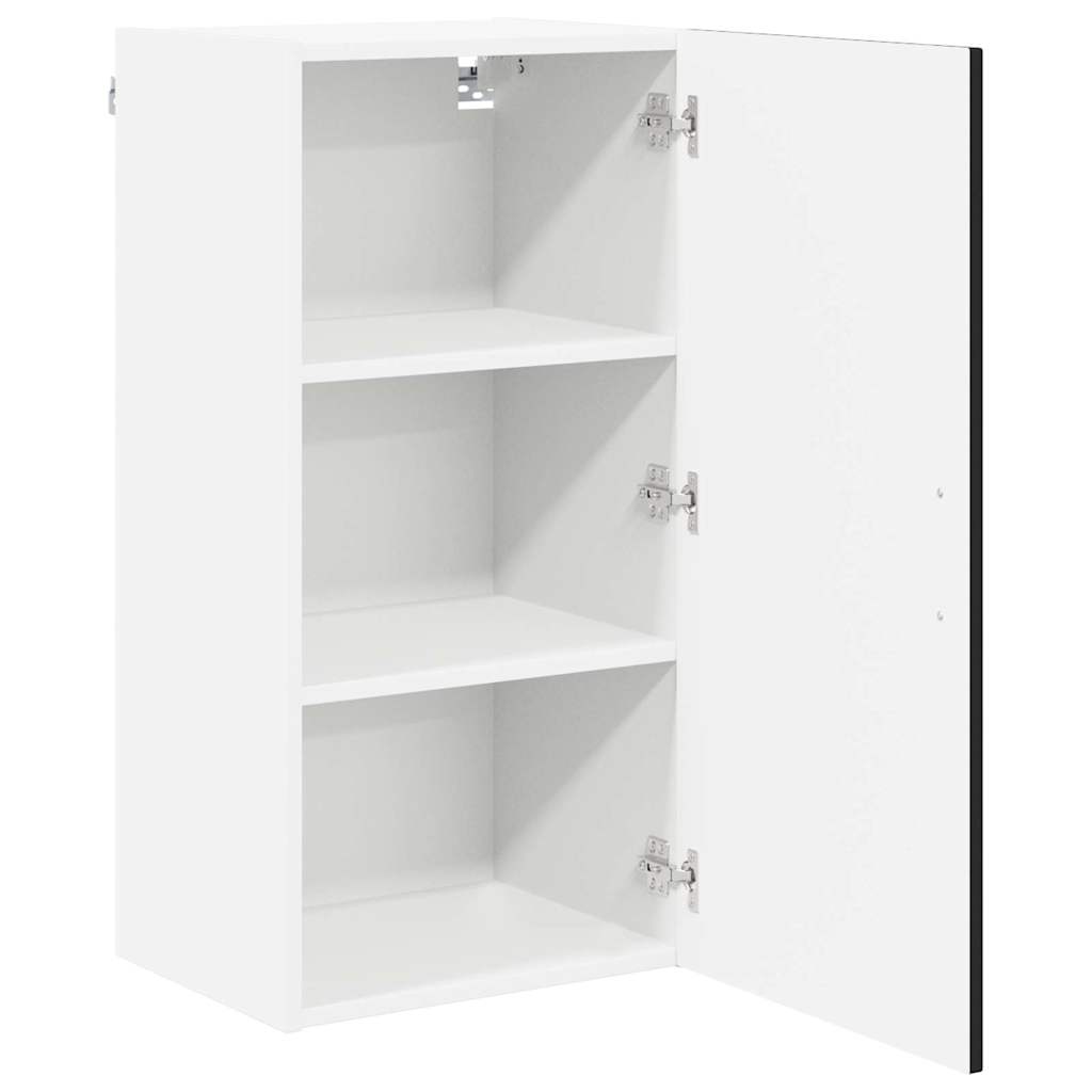 vidaXL Κρεμαστό ντουλάπι κουζίνας με ράφι Μαύρο 40 x 31 x 80 εκ.