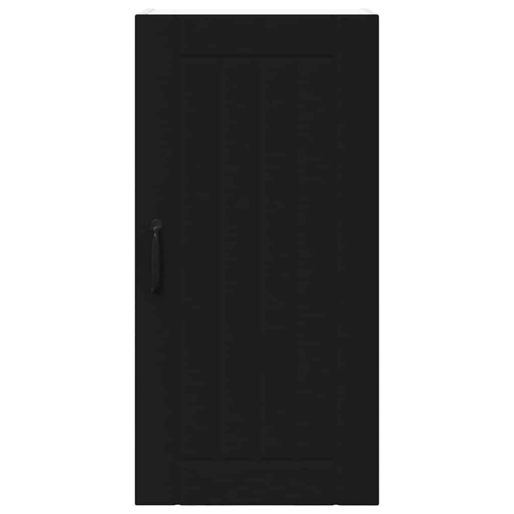 vidaXL Κρεμαστό ντουλάπι κουζίνας με ράφι Μαύρο 40 x 31 x 80 εκ.