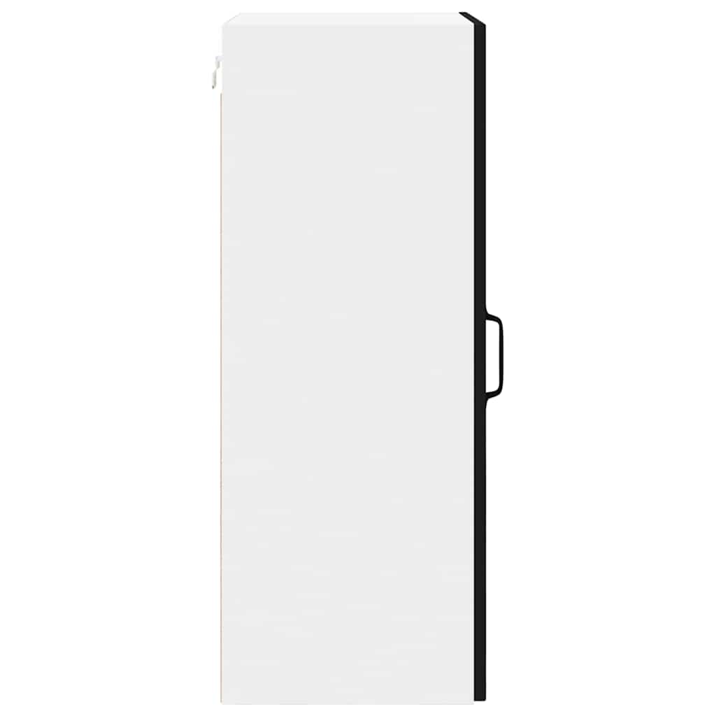 vidaXL Κρεμαστό ντουλάπι κουζίνας με ράφι Μαύρο 40 x 31 x 80 εκ.