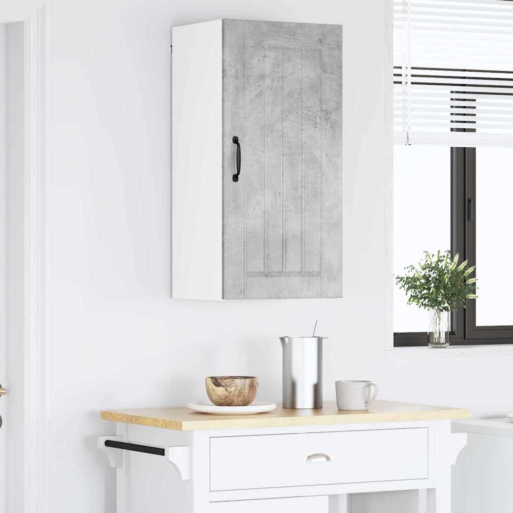 vidaXL Κρεμαστό ντουλάπι κουζίνας Σκυρόδεμα Γκρι 40 x 31 x 80 εκ.