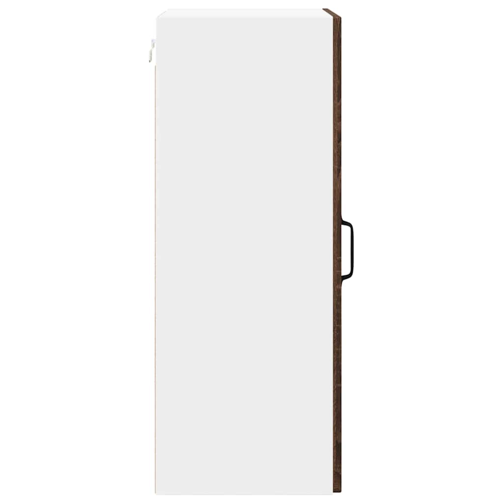 vidaXL Κρεμαστό ντουλάπι κουζίνας με ράφι Καφέ δρυς 40 x 31 x 80 εκ.