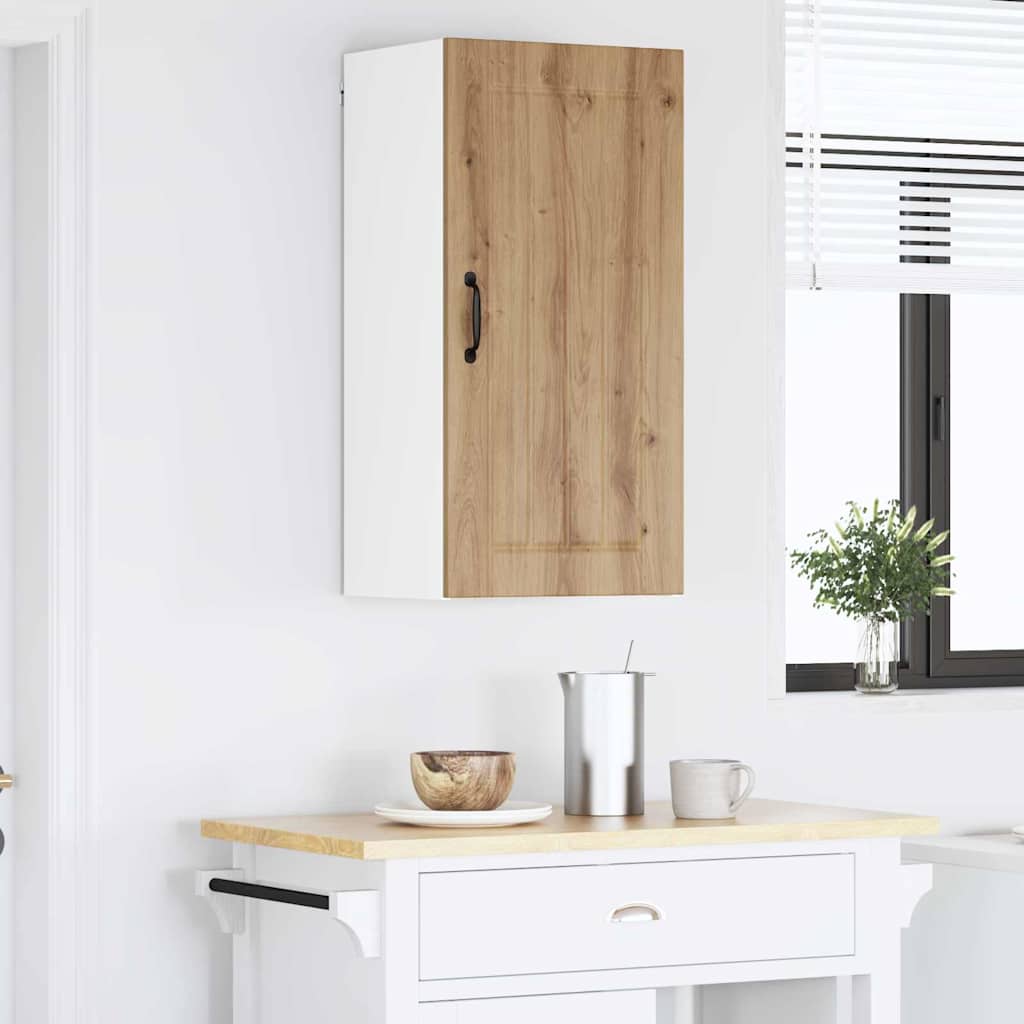 vidaXL Κρεμαστό ντουλάπι κουζίνας με ράφι Artisan Oak 40 x 31 x 80 εκ.