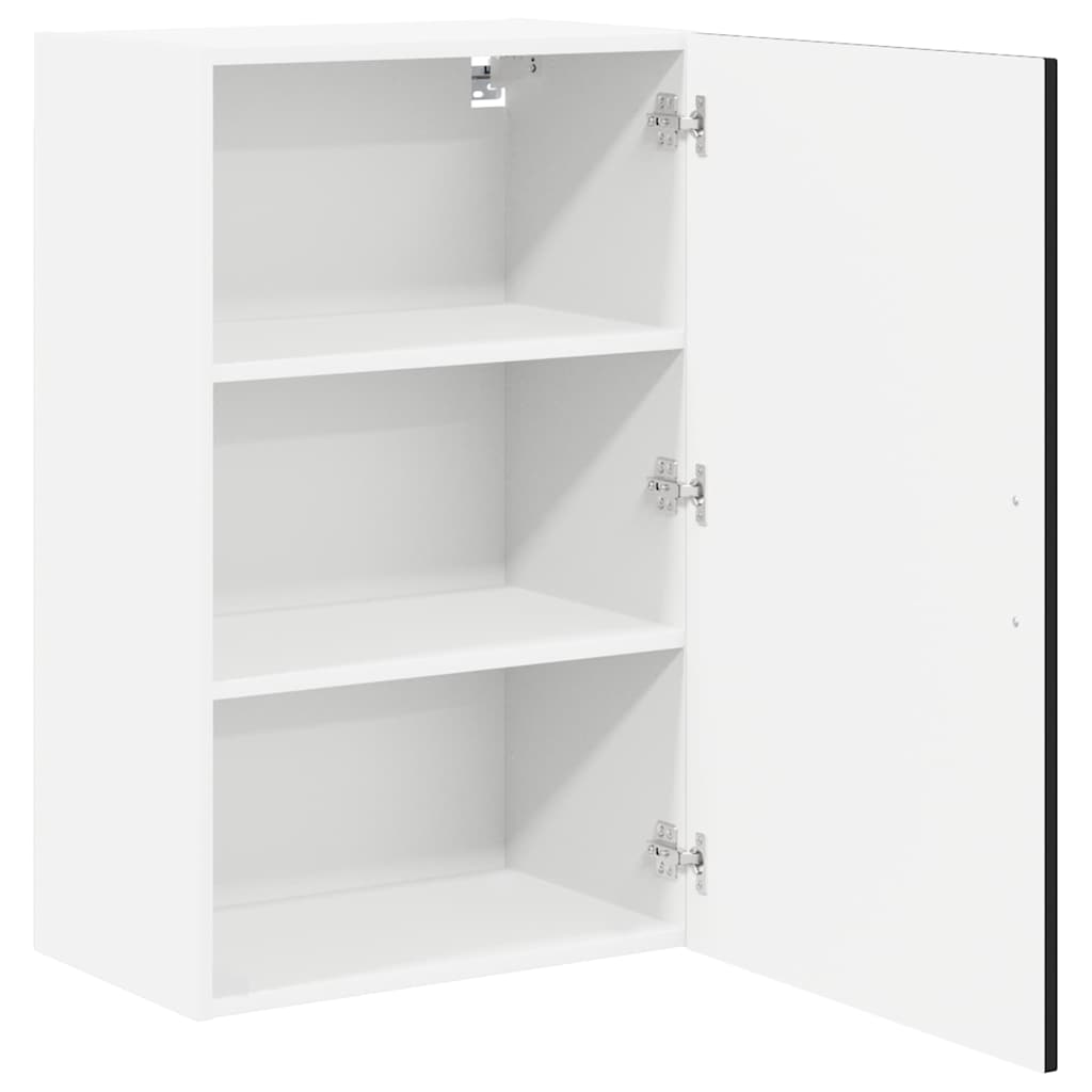 vidaXL Κρεμαστό ντουλάπι κουζίνας με ράφι Μαύρο 50 x 31 x 80 εκ.