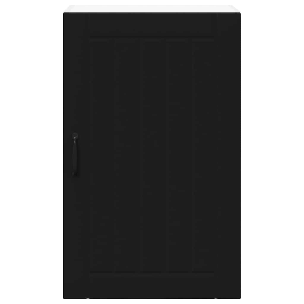 vidaXL Κρεμαστό ντουλάπι κουζίνας με ράφι Μαύρο 50 x 31 x 80 εκ.
