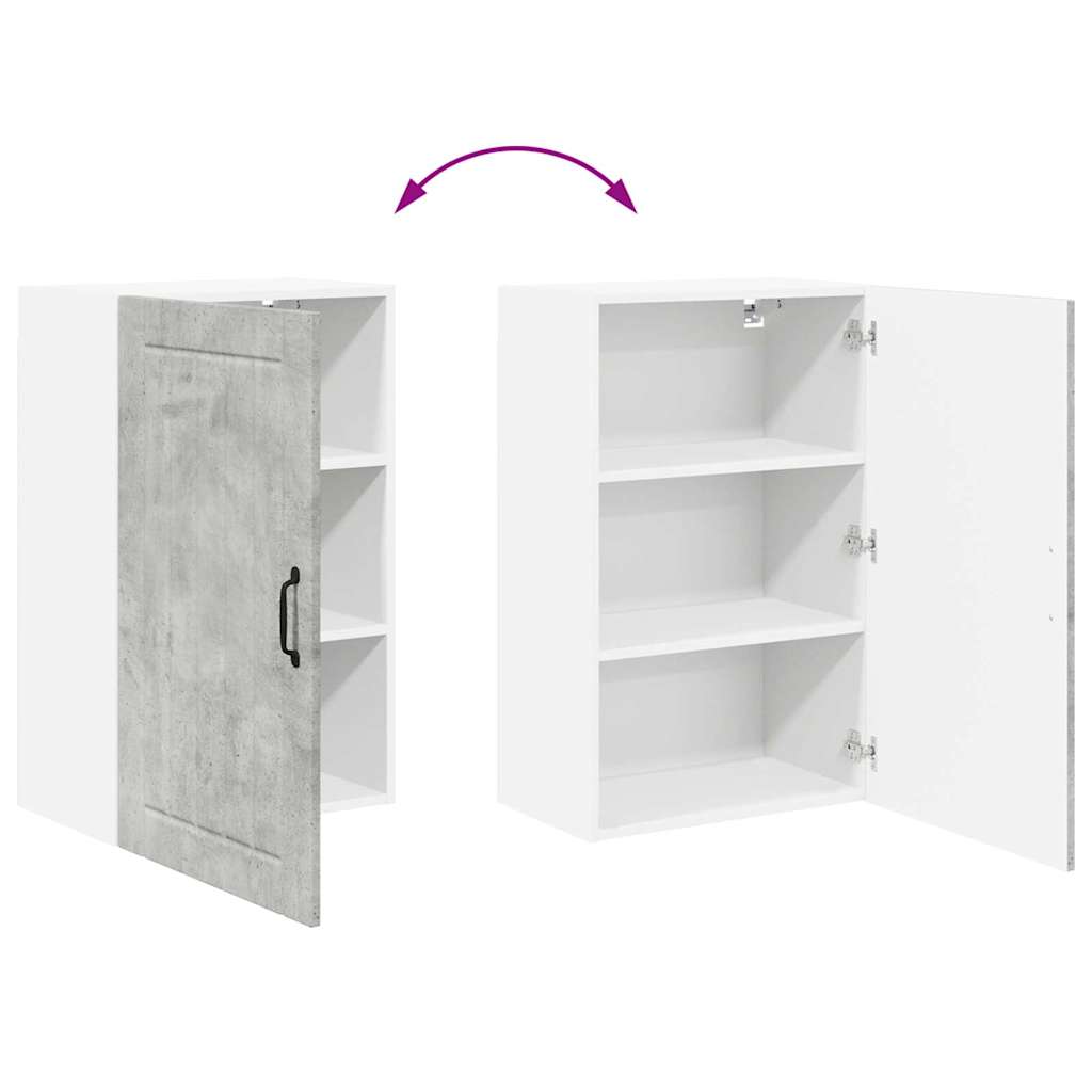 vidaXL Κρεμαστό ντουλάπι κουζίνας Σκυρόδεμα Γκρι 50 x 31 x 80 εκ.