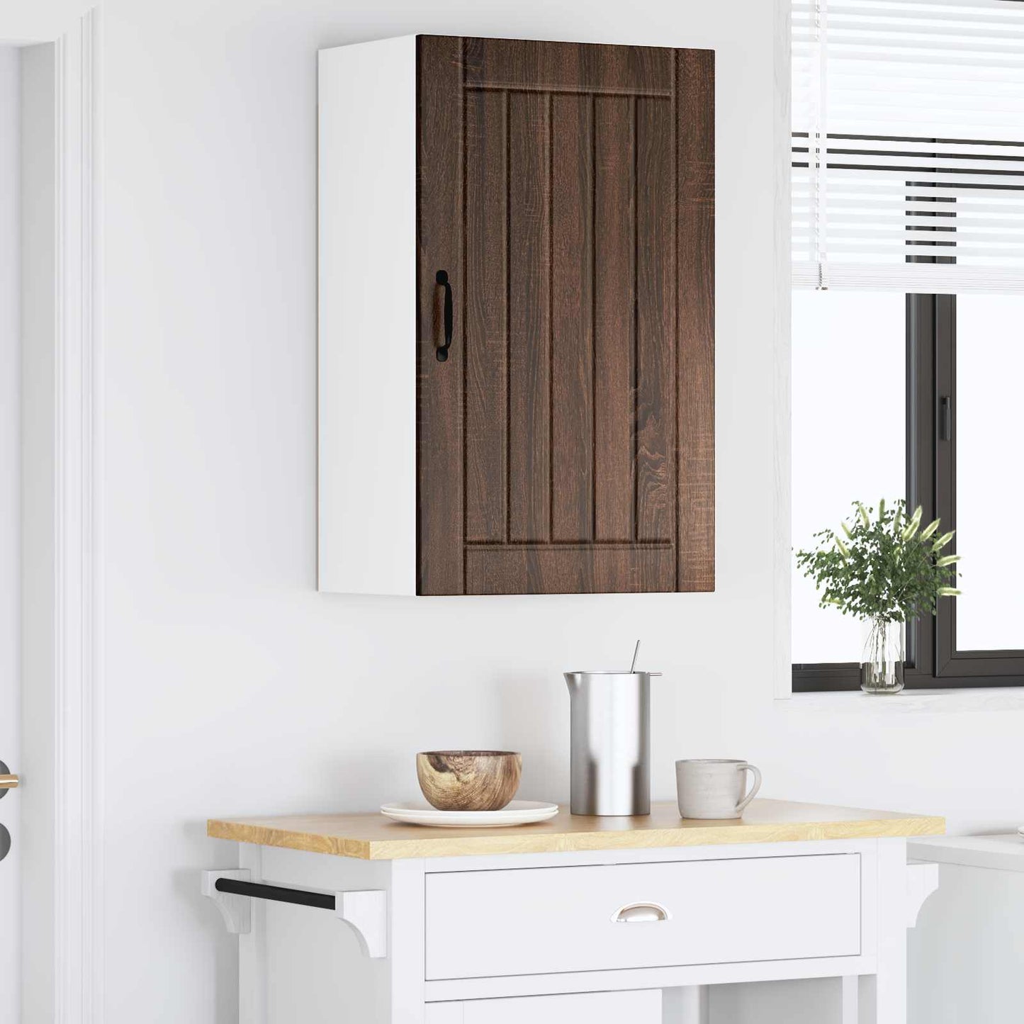 vidaXL Ντουλάπα Τοίχου LUCCA Καφέ Ξύλο Δρυός 50 x 31 x 80 εκ.