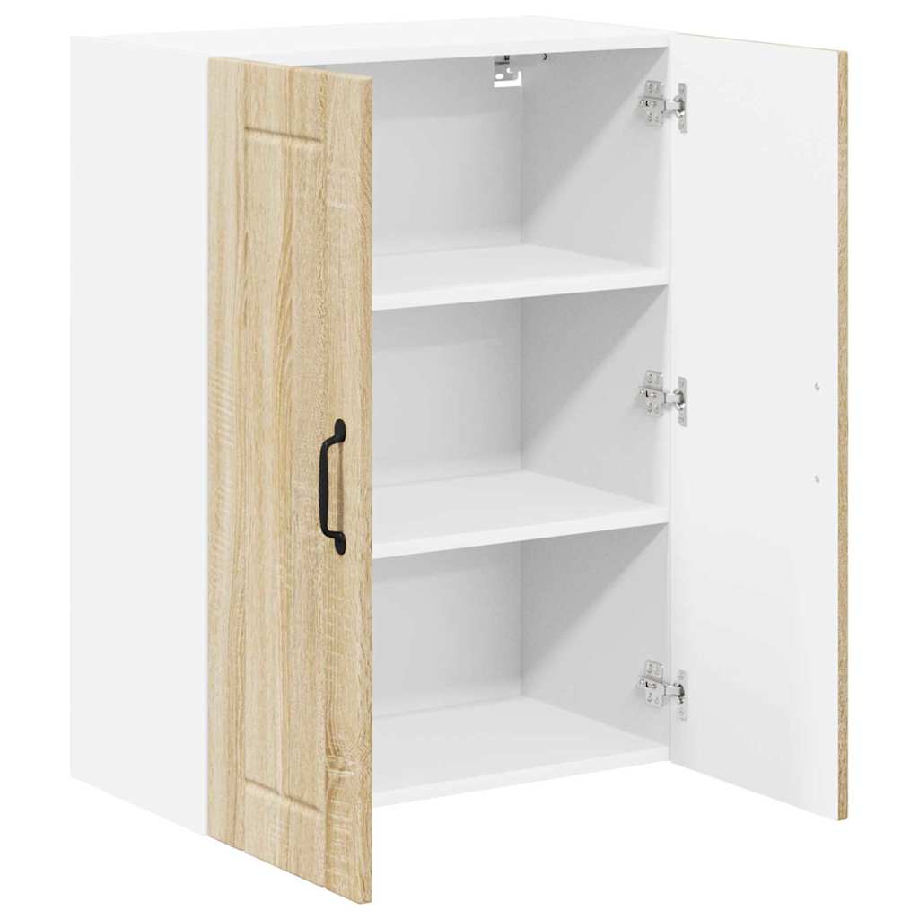 vidaXL Κρεμαστό ντουλάπι κουζίνας με ράφι Δρύς Sonoma 60 x 31 x 80 εκ.