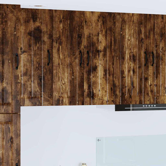 vidaXL Κρεμαστό ντουλάπι κουζίνας Καπνιστό Δρύς 60 x 31 x 80 εκ.