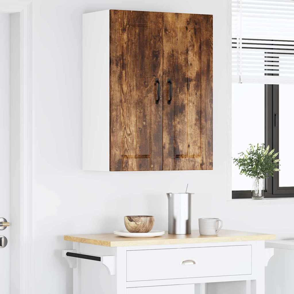 vidaXL Κρεμαστό ντουλάπι κουζίνας Καπνιστό Δρύς 60 x 31 x 80 εκ.