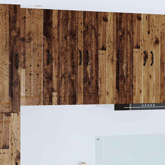 vidaXL Κρεμαστό ντουλάπι κουζίνας με ράφι Παλιό Ξύλο 60 x 31 x 80 εκ.