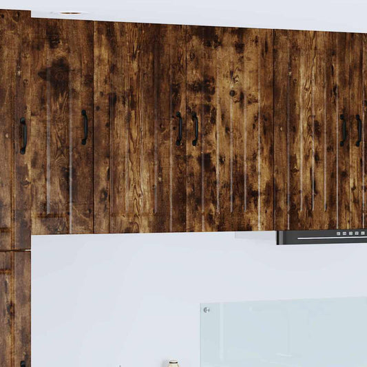 vidaXL Κρεμαστό ντουλάπι κουζίνας Καπνιστό Δρύς 80 x 31 x 80 εκ.