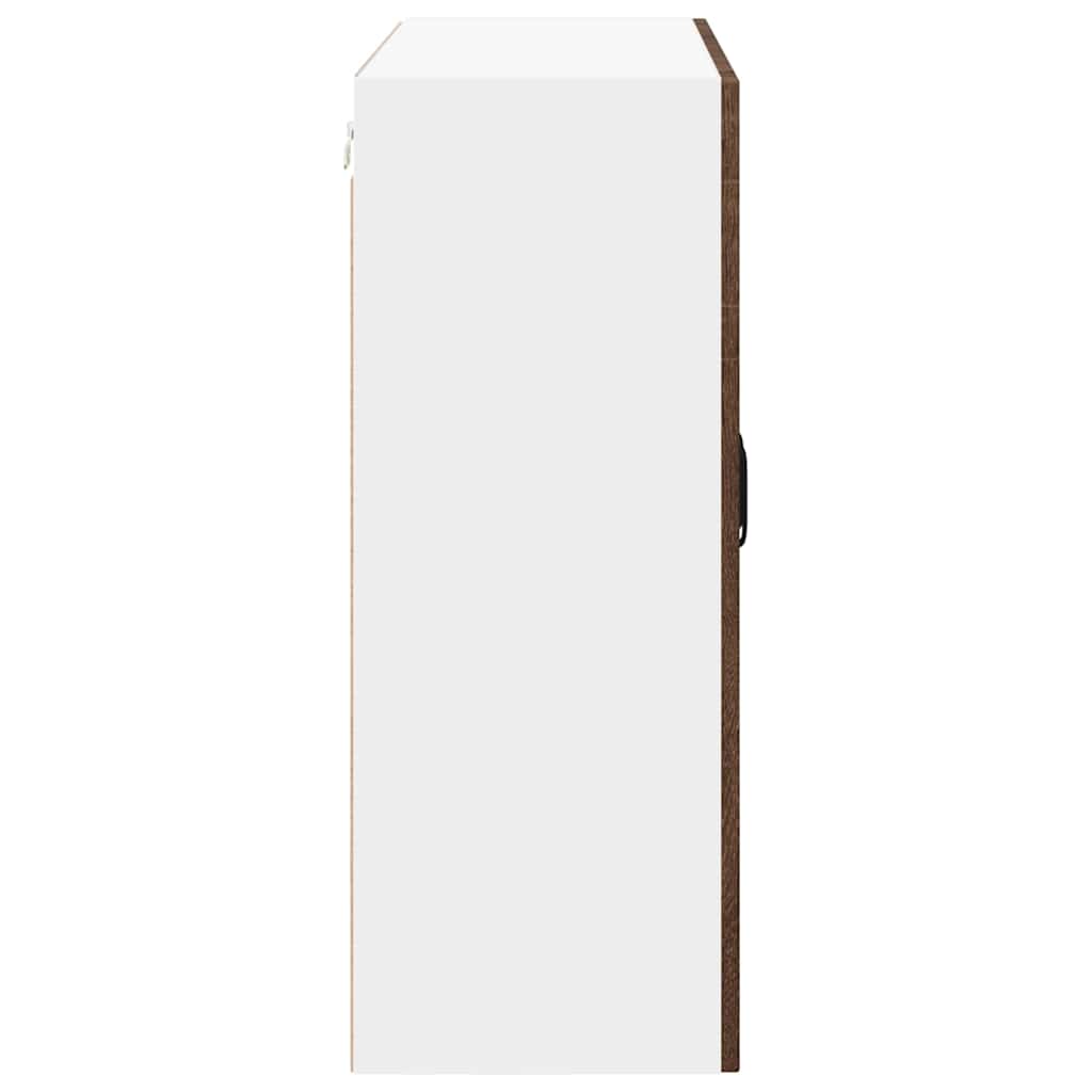 vidaXL Κρεμαστό ντουλάπι κουζίνας με ράφι Καφέ δρυς 80 x 31 x 80 εκ.