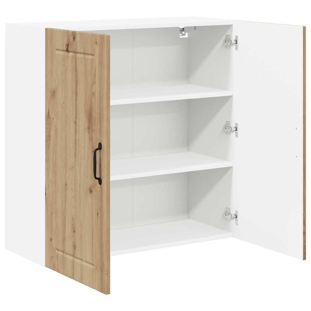 vidaXL Κρεμαστό ντουλάπι κουζίνας με ράφι Artisan Oak 80 x 31 x 80 εκ.