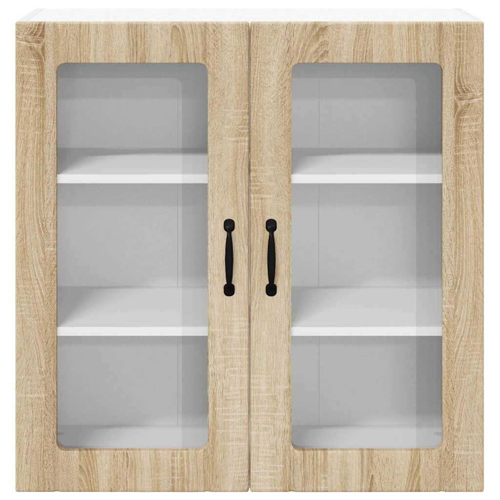 vidaXL Κρεμαστό ντουλάπι κουζίνας με ράφι Δρύς Sonoma 80 x 31 x 80 εκ.