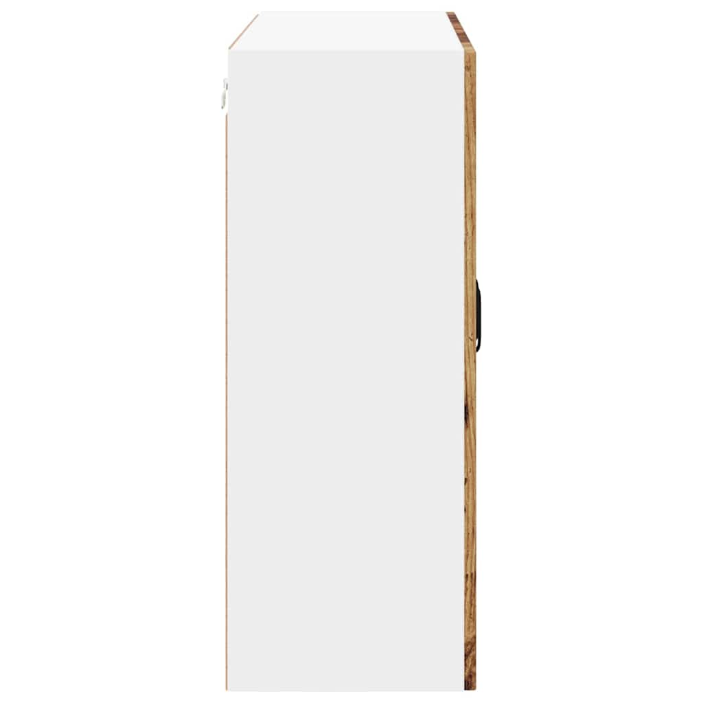 vidaXL Κρεμαστό ντουλάπι κουζίνας με ράφι Παλιό Ξύλο 80 x 31 x 80 εκ.