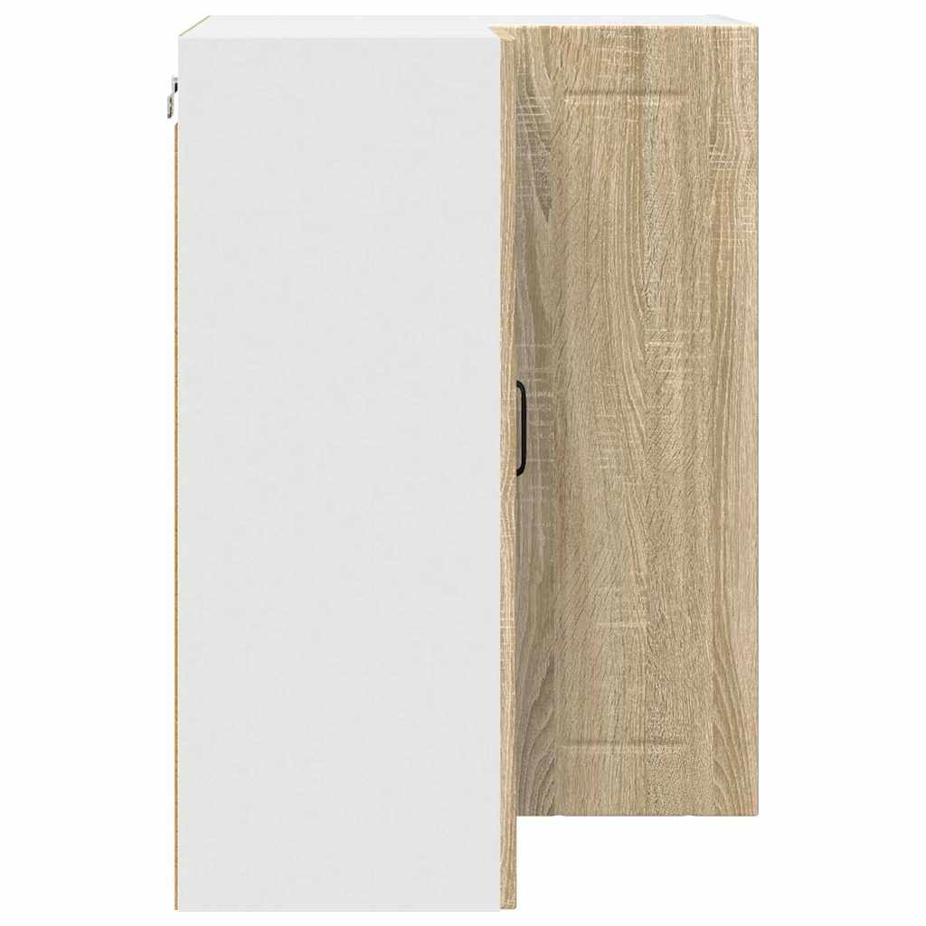 vidaXL Κρεμαστό ντουλάπι κουζίνας με ράφι Δρύς Sonoma 57 x 57 x 80 εκ.